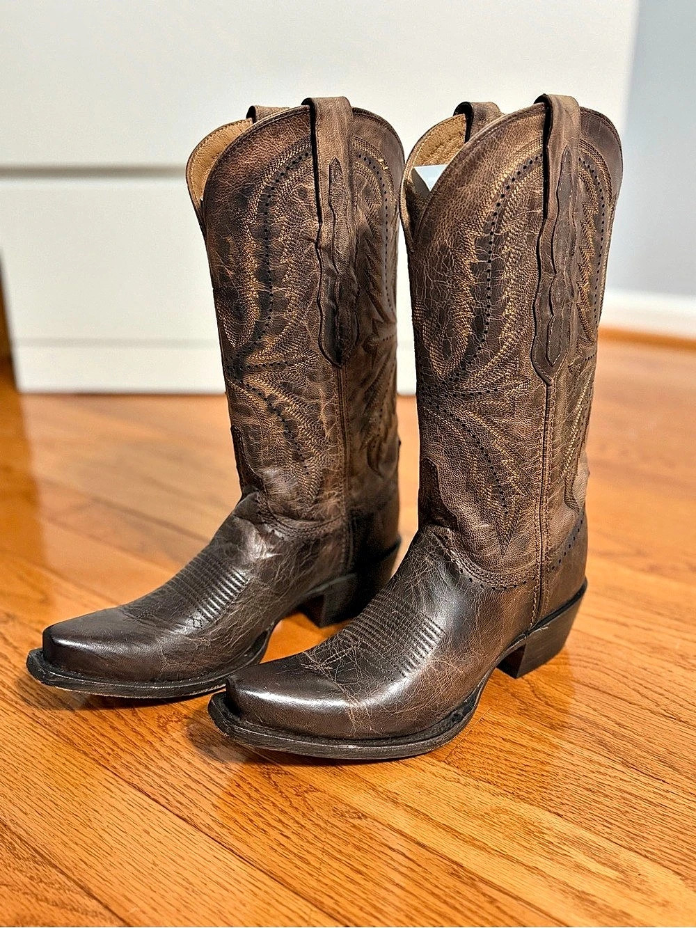 Lucchese Marcella Western Boots Brown NWT
